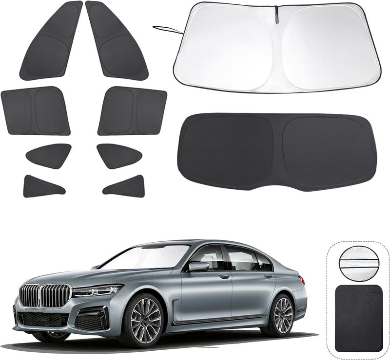 TINGLU Window Shades for BMW X1 F48 2016 2017 2018 2019 2020 2021 2022 Accessories Car Side Full Windows Rear Triangular Windshield Sun Shade Sun UV Rays & Privacy Protection for Camping 10PCS - Image 1